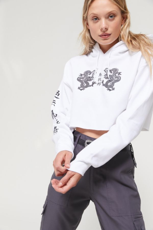 Dragon Cropped Hoodie Sweatshirt | Urban Outfitters