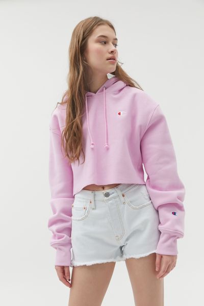 champion reverse weave hoodie crop