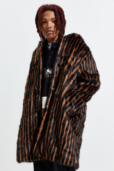 faux fur hoodie urban outfitters