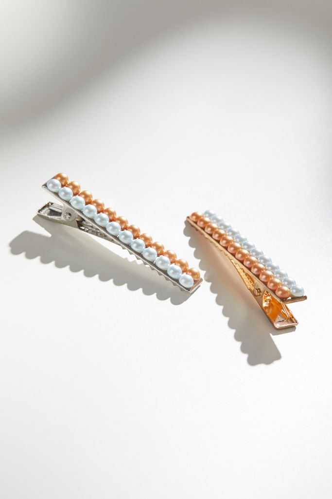 Moonlight Mini Pearl Hair Clip Duo Urban Outfitters Canada