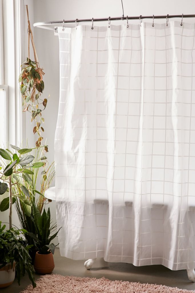 Grid Peva Shower Curtain Urban Outfitters