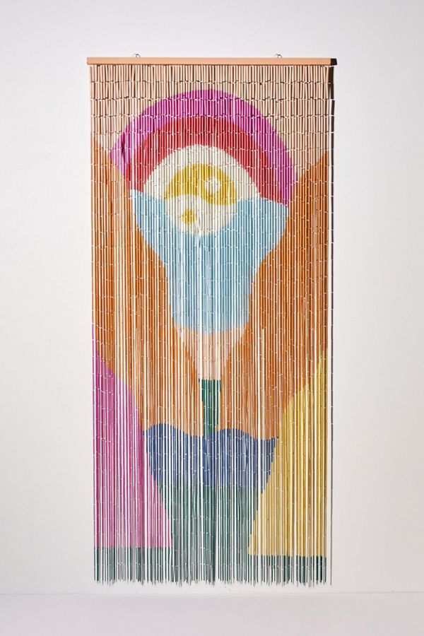 Slide View: 1: Lea Carey UO Exclusive Landscape Bamboo Beaded Curtain