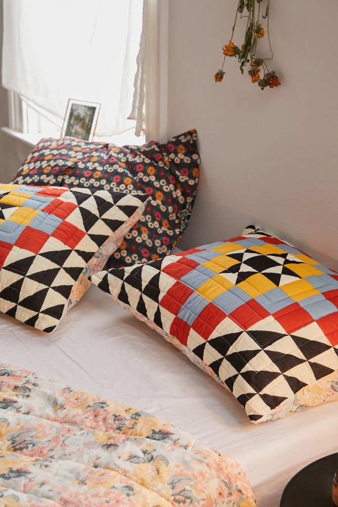 Kaleidoscope Quilted Sham Set Urban Outfitters