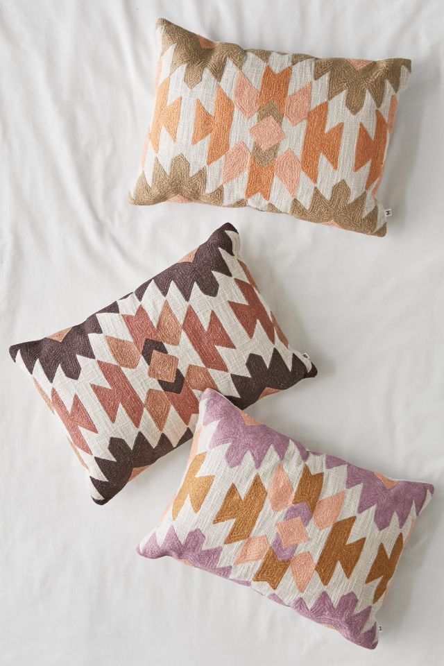 Eloise Embroidered Bolster Pillow Urban Outfitters