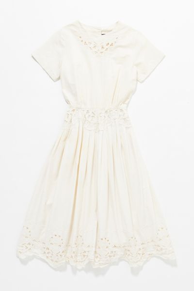 urban outfitters white eyelet dress