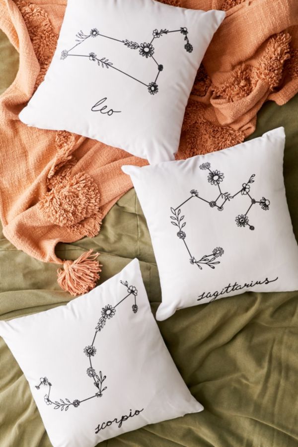 Allison Terkelsen For Deny Floral Constellation Throw Pillow