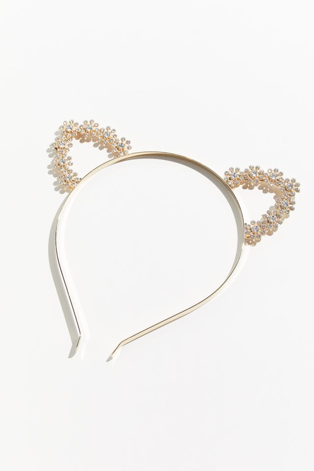 Rhinestone Cat Ears Headband | Urban Outfitters