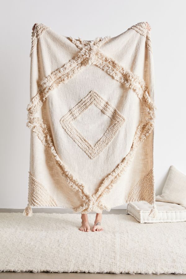 Slide View: 2: Aden Tufted Throw Blanket