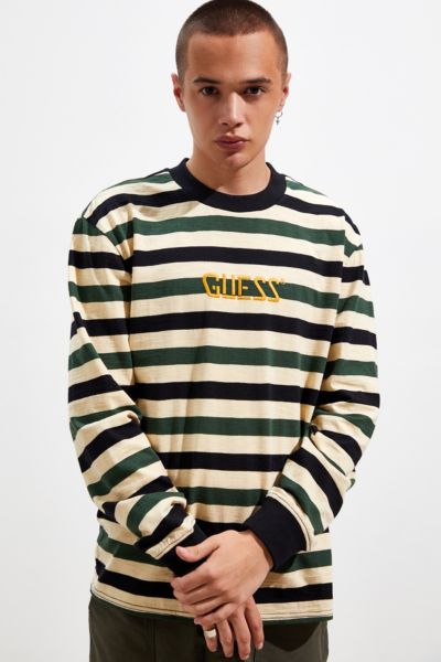 guess kenmore striped long sleeve tee