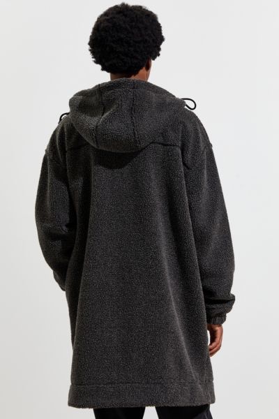 long sherpa coat with hood