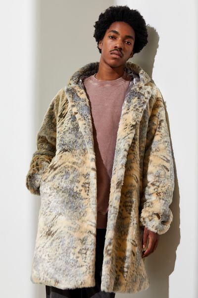 UO Faux Fur Long Hooded Jacket | Urban Outfitters