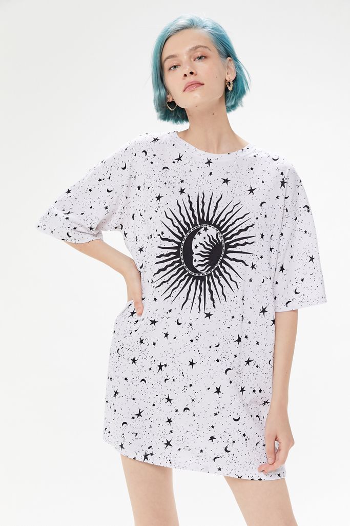 Motel Sunny Kiss TShirt Dress Cosmos Urban Outfitters