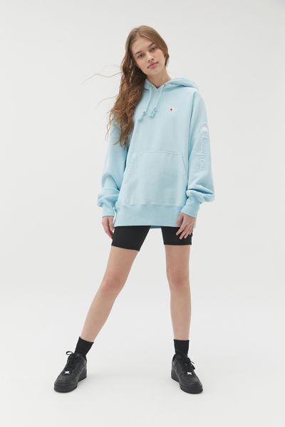 champion script sleeve boyfriend hoodie