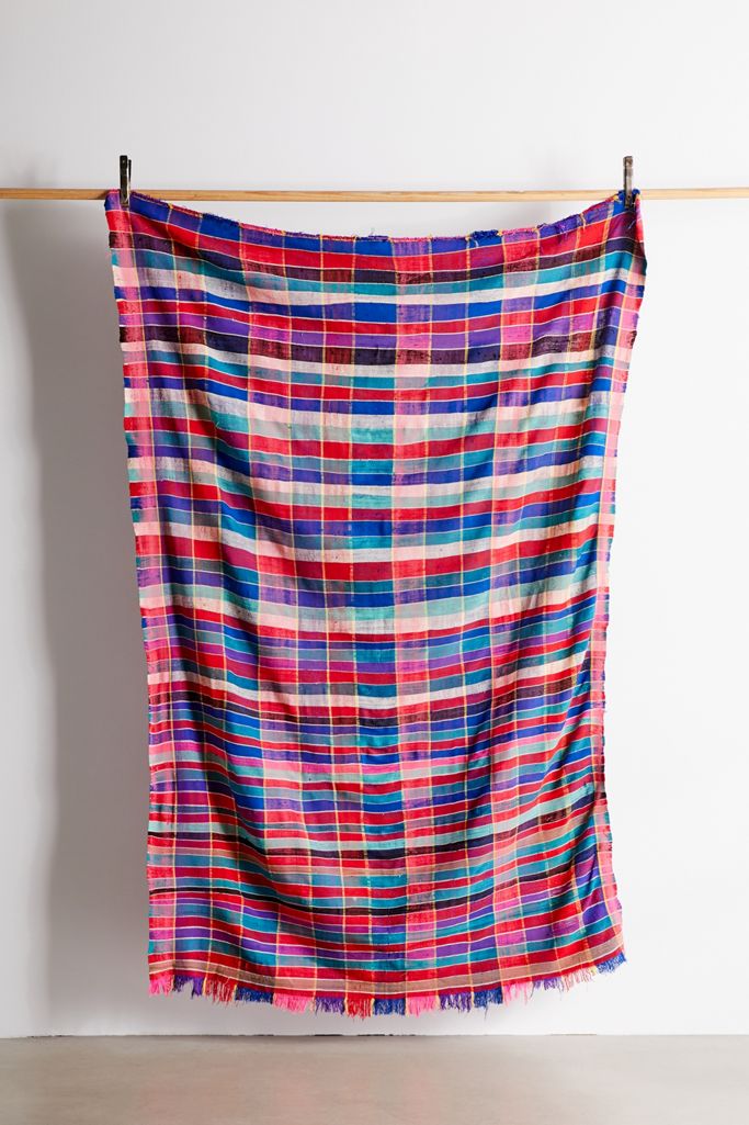 Urban Renewal OneOfAKind Moroccan Woven Plaid Throw Blanket Urban Outfitters