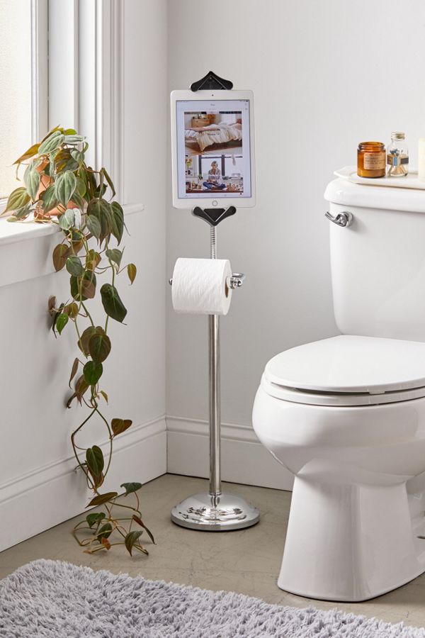 Slide View: 1: Toilet Paper Holder Tablet Stand