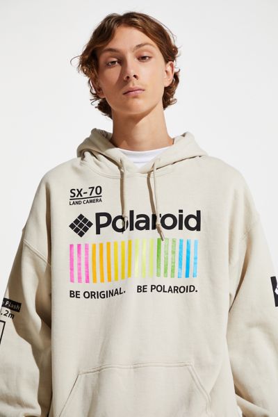 polaroid hoodie white