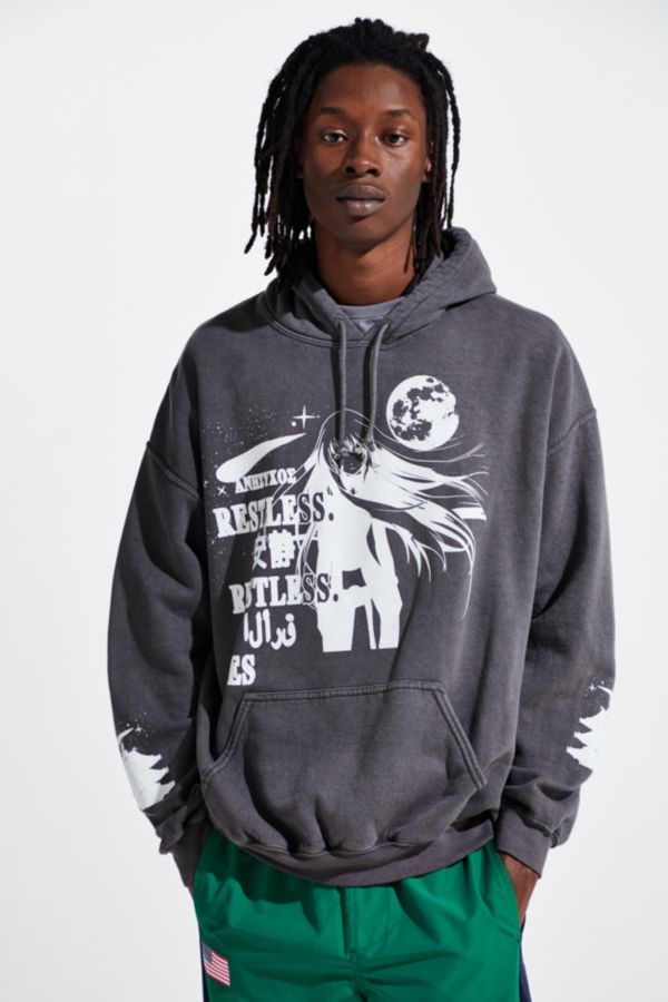 Restless Anime Pigment Dye Hoodie Sweatshirt | Urban Outfitters