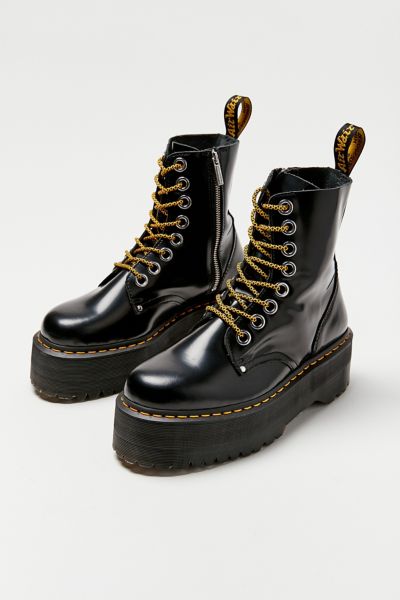 platform doc martens with zipper