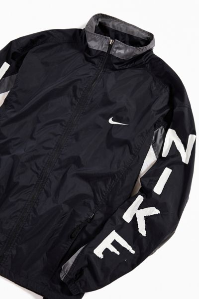 Vintage Nike ‘90s Black Nylon Windbreaker Jacket | Urban Outfitters