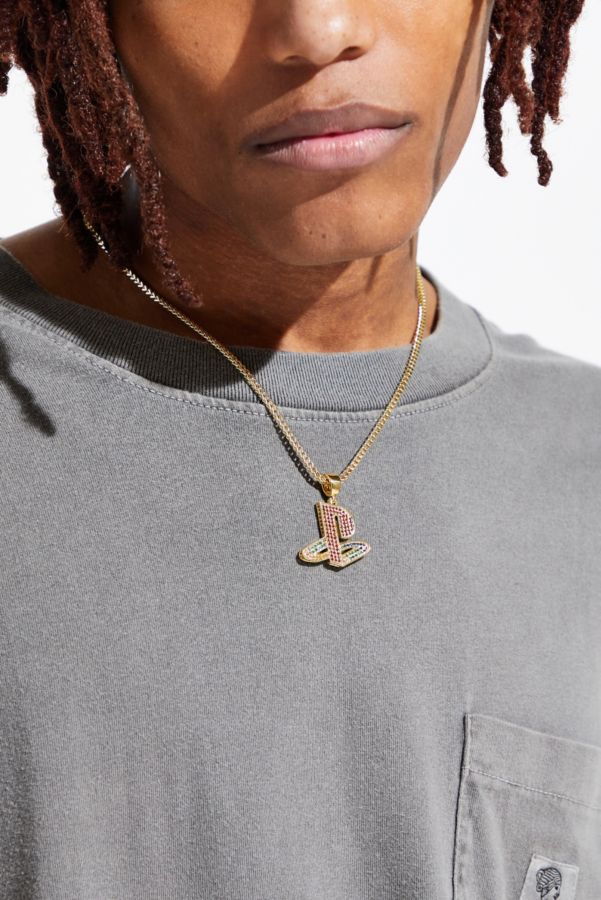 King Ice X PlayStation Rainbow Logo Necklace | Urban Outfitters