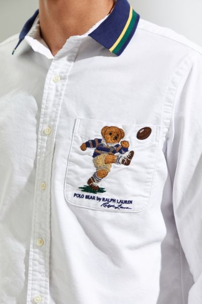 men's polo teddy bear shirt