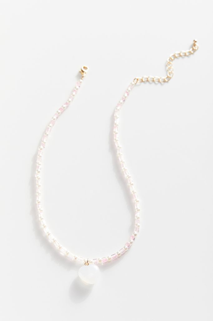 Candy Pearl Heart Necklace Urban Outfitters