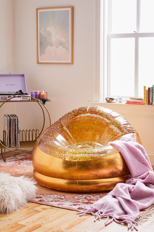 Lucy Glitter Inflatable Chair Urban Outfitters