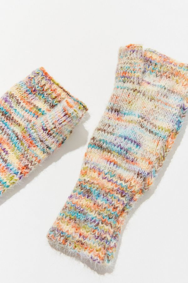 SpaceDye Cable Knit Fingerless Glove Urban Outfitters