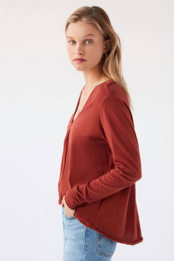 Out From Under Callie Draped Surplice Top Urban Outfitters Canada