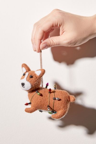 Felt Corgi Christmas Ornament