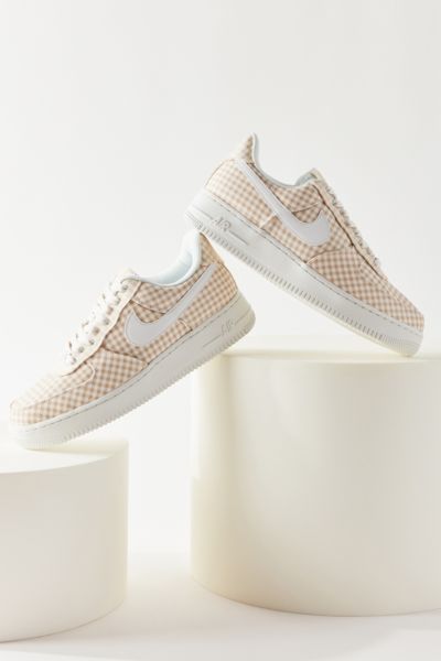 air force 1 gingham beige