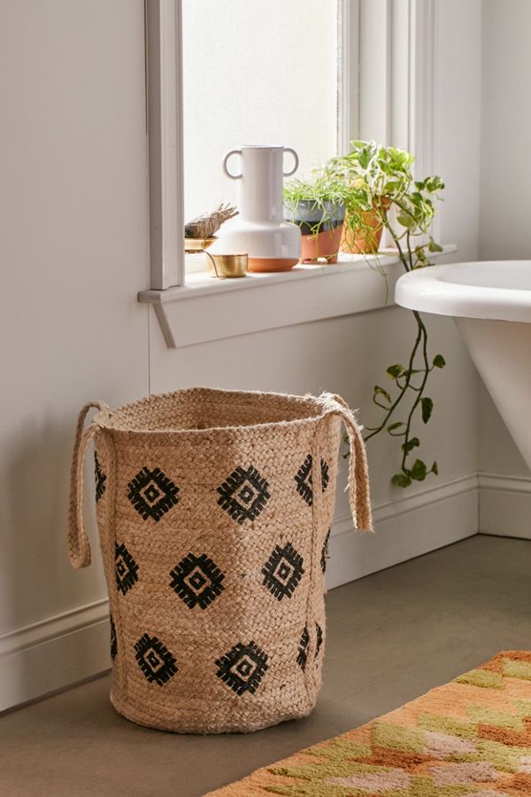 Slide View: 1: Boho Jute Laundry Bag