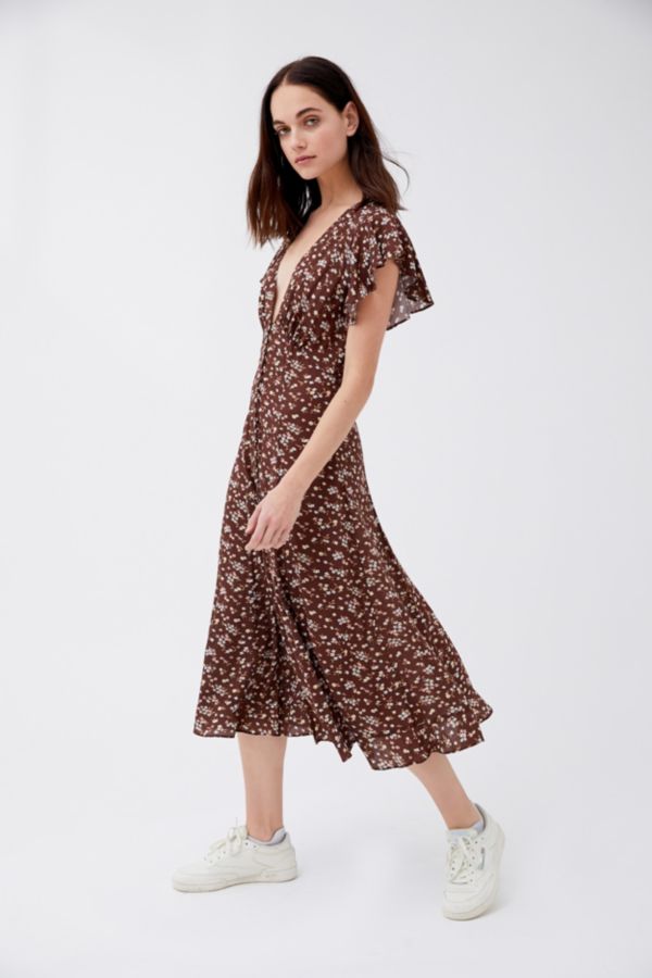 Auguste The Label Cleo Sunday Button-Front Midi Dress | Urban Outfitters