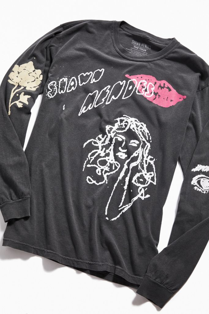 Shawn Mendes Tour Doodle Long Sleeve Tee Urban Outfitters Canada