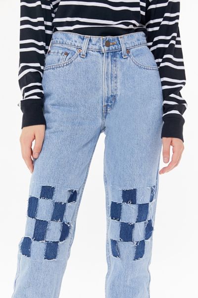 levi checkered jeans