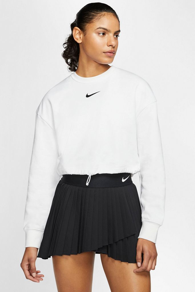 Nike Swoosh Crew Neck Cropped Sweatshirt | Urban Outfitters