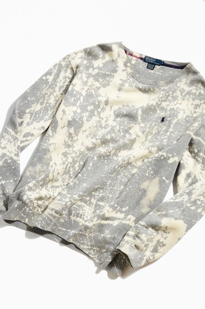Vintage Polo Ralph Lauren Bleach Splatter Crew Neck Sweatshirt Urban