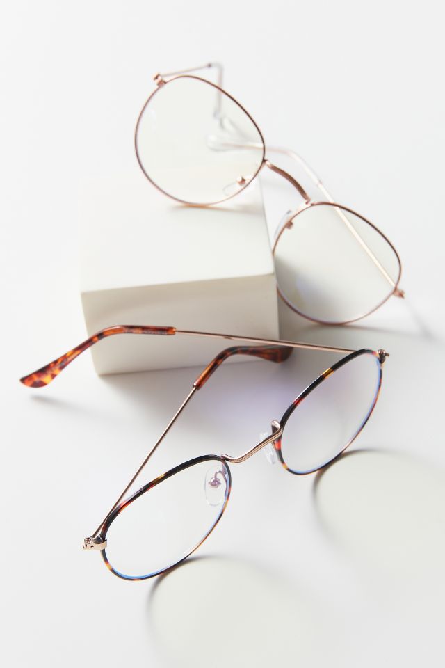 Taylor Blue Light Round Glasses Urban Outfitters