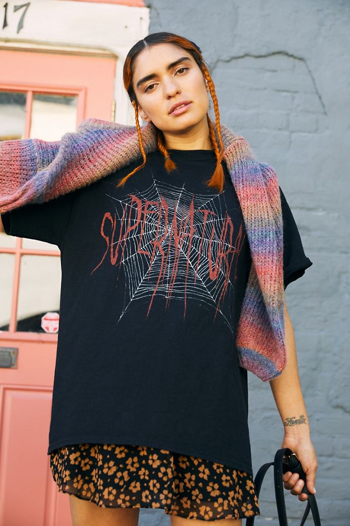 Supernatural Glitter TShirt Dress Urban Outfitters