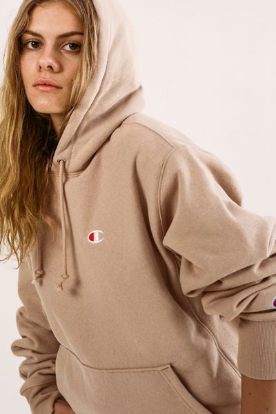 beige champion hoodie