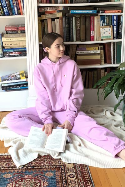 light pink champion sweatsuit