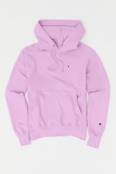 pink champion logo hoodie