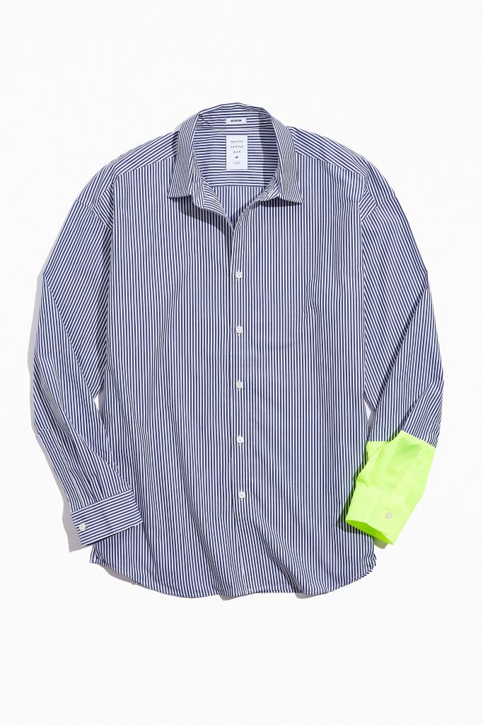 mens neon button down shirt