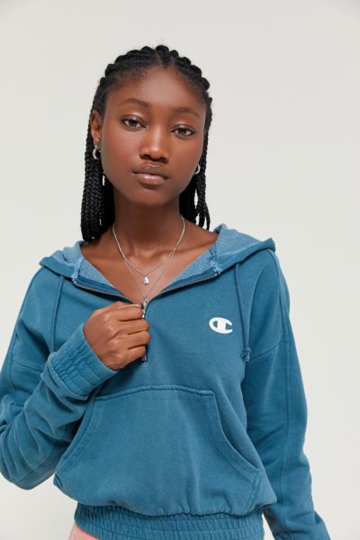 champion half zip hoodie women's