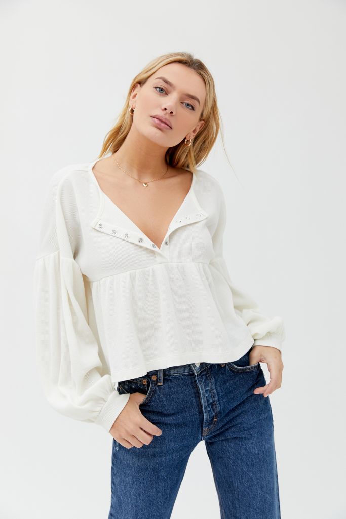 Out From Under Lila Balloon Sleeve Babydoll Top | Urban Outfitters