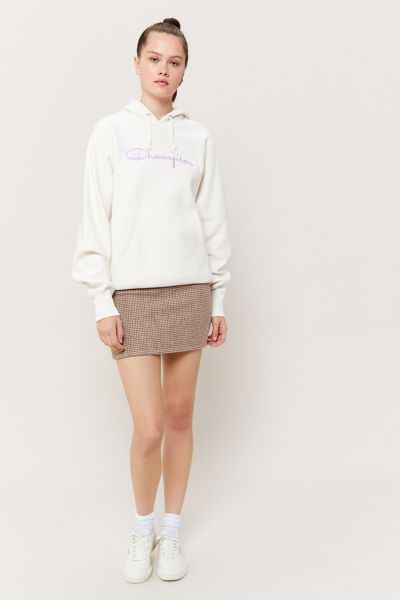 champion x uo white reverse weave hoodie