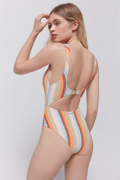 rainbow striped swimsuit