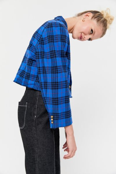 vintage plaid blazer