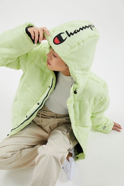 women's champion hooded puffer jacket