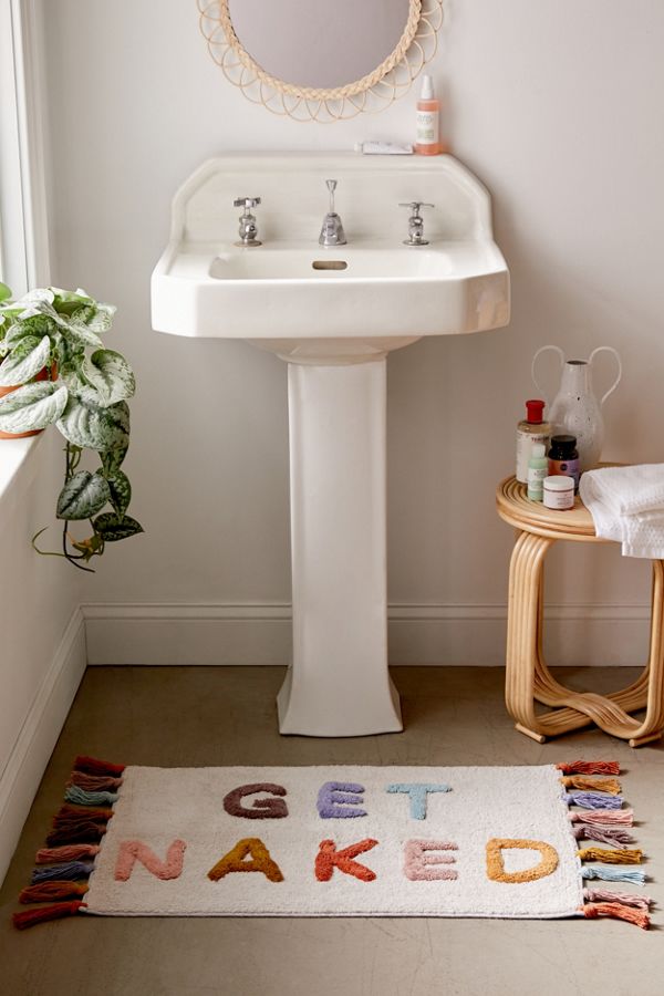 Slide View: 1: Get Naked Rainbow Bath Mat